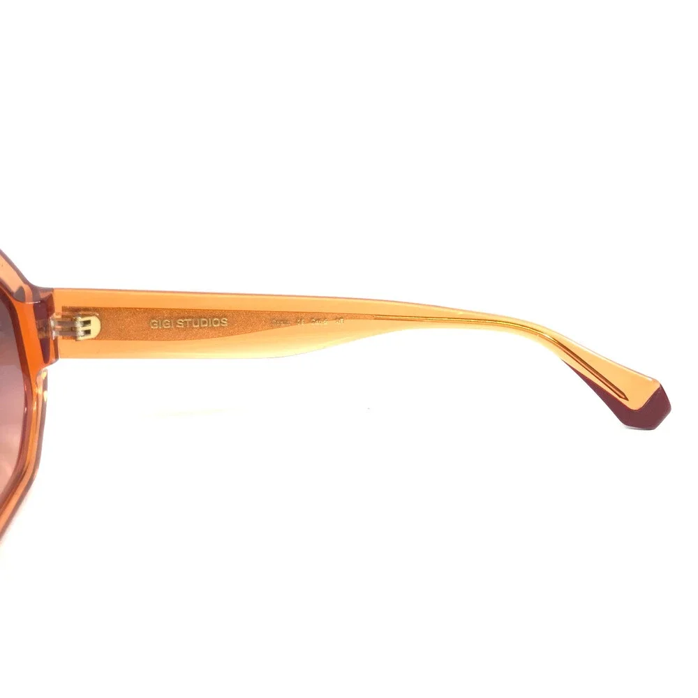 Gigi Studios Sunglasses CITRUS 6944/9 Clear Orange w Purple Pink Gradient Lenses